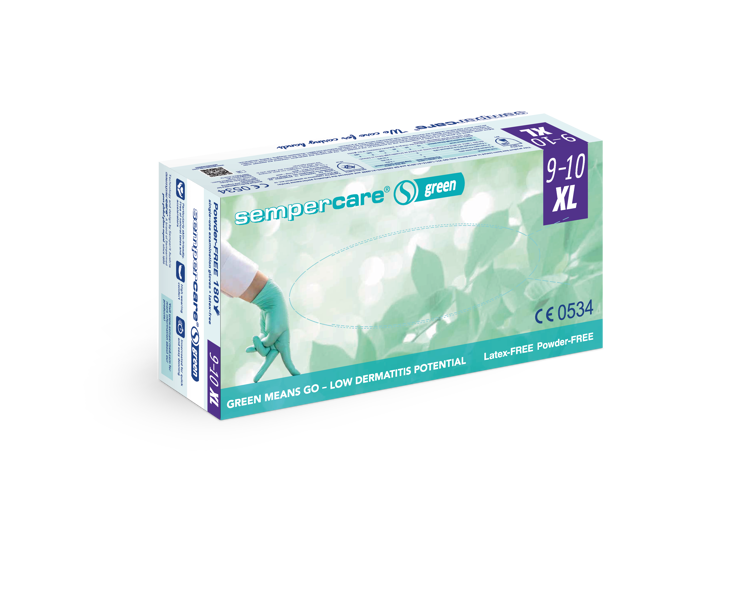 Mynd Hanskar Nitril Green XS-XL