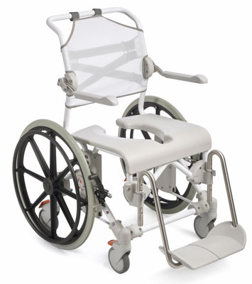 Show details for Etac Swift Mobil-2 með 24" drifhjól, bað- og salernisstóll Mynd Etac Swift Mobil-2 með 24" drifhjól, bað- og salernisstóll