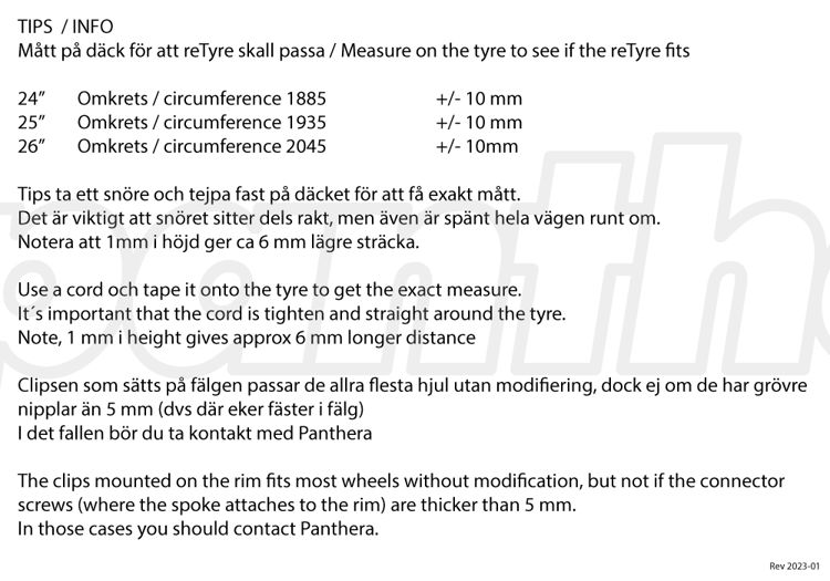 Mynd Panthera dekkjahlífar reTyre 24"