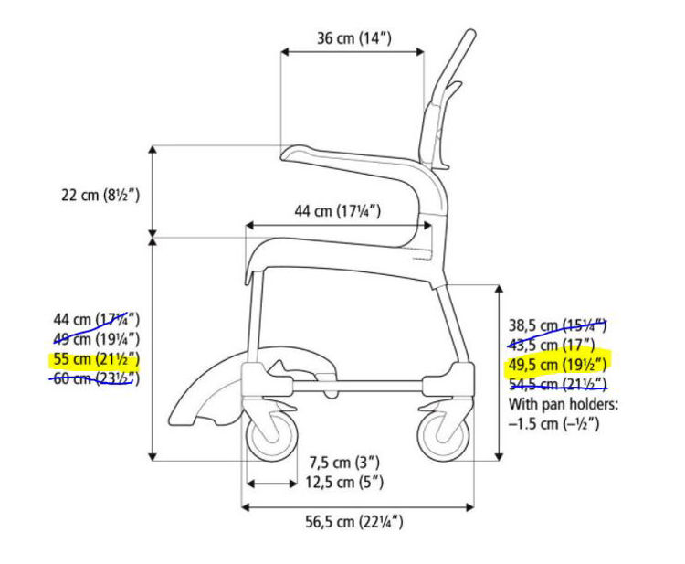 Mynd Etac Clean stóll